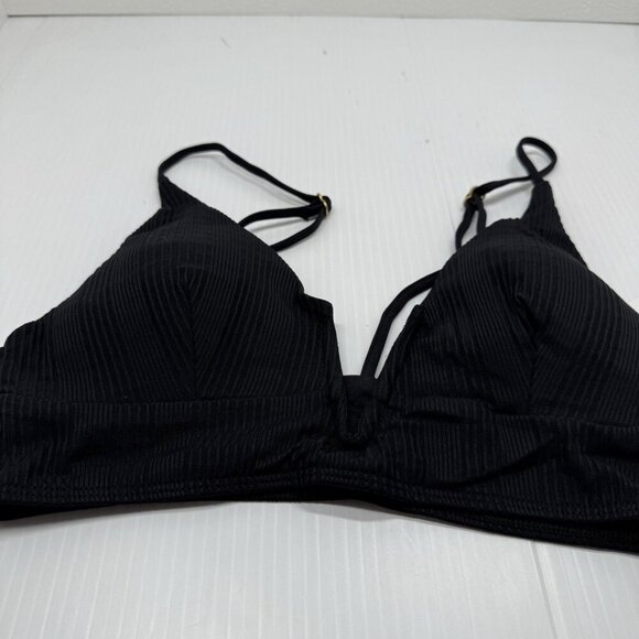 L Space Siren V-Wire Bikini Top Black XL Swimwear Swim Sexy Supportive NWT - Picture 6 of 11